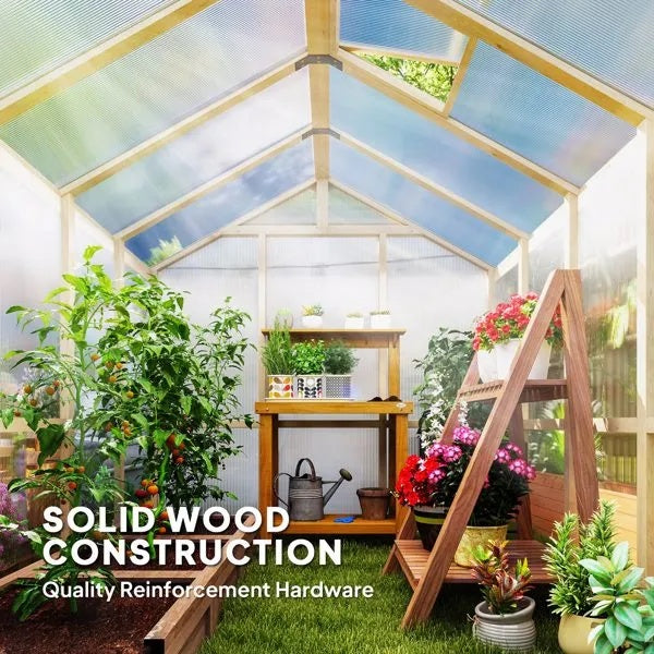 Wooden Walk-in Greenhouse Kit  Amazon Shipping Prohibited By WalMart