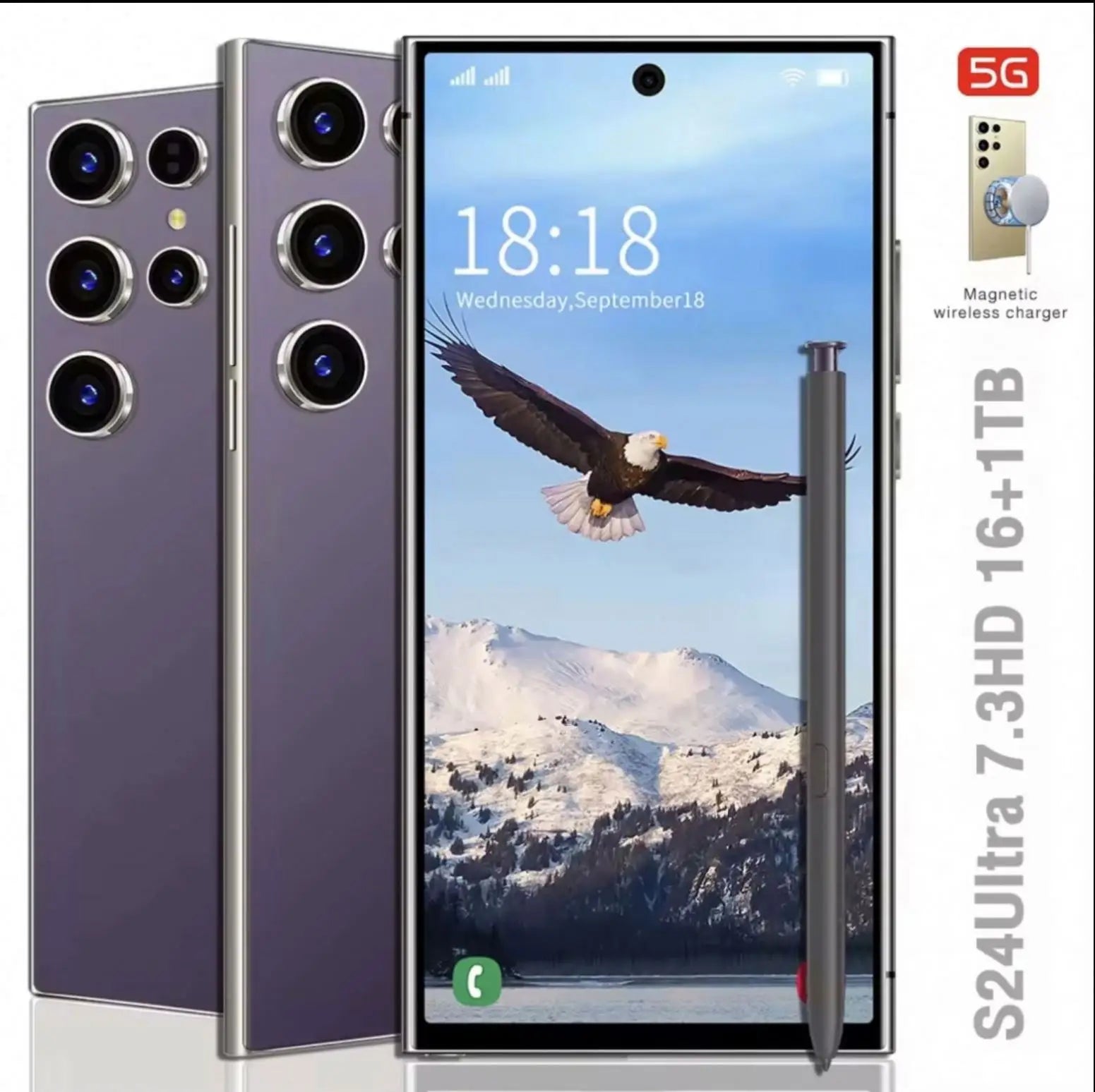 S24 Ultra 7.3 Inch 16GB+1TB 4G 5G Smartphones with Face ID Unlocked Cellphones Hot Selling Original Smart Phone OLED 1TB FHD >7"