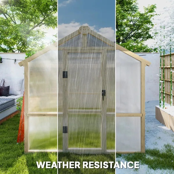 Wooden Walk-in Greenhouse Kit  Amazon Shipping Prohibited By WalMart